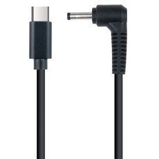 Coms USB 3.1 Type C 노트북 전원 변환 케이블 PD to DC 4.0 1.7 충전젠더 꺽임 IF978, 1개