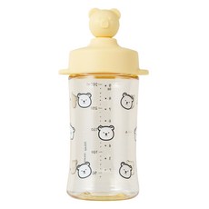 아키움 유아용 곰돌이 PPSU 빨대컵 260ml, 망고, 1개