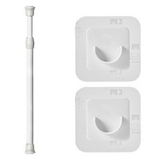 World Clean 伸縮桿+支撐支架U型 2入組, 白色