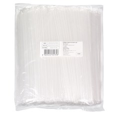 보니팩 일자 개별포장 롱 스트로우 투명 7 x 300 mm, 1개, 500개입