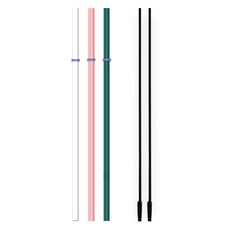 hibee Stanley替換矽膠吸管 白色+粉色+綠色+清潔刷 隨機出貨 2入組, 1組