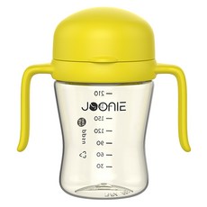 주니 유아용 뚜껑 일체형 자기주도컵 2세대 210ml, 1개, 옐로우