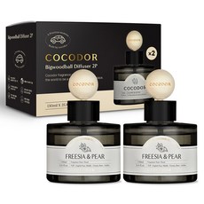 코코도르 프리미엄 빅우드볼 차량용 디퓨저 130ml 2개입, 프리지아앤페어, 1세트 2개, 프리지아앤페어
