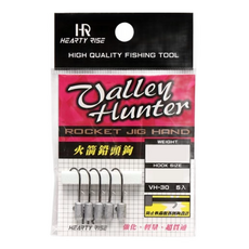 HEARTY RISE 哈帝來斯 VALLEY HUNTER 火箭鉛頭鉤 Set, 強化魚鉤, 5個裝, 1組
