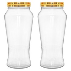 발룬피니 다용도 유리 인삼주 담금주병, 2개, 1.8L