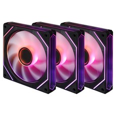 MONSTARGEAR Monsta Guts XF120 4面扇子反向, 黑色, 3個