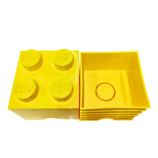 Room Copenhagen LEGO 樂高四凸收納盒, 淺黃色, 1個