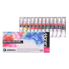 Maries Sina Art水彩顏料, 12 種顏色, 12ml
