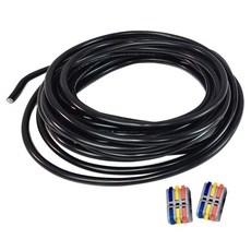 One Stop 切割VCTF電線 0.75SQ*3C 黑色 20m+3P按壓式接頭 2入組, 1組