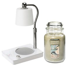 Yankee Candle Ja Candle 大+光控定時器蠟燭加熱器組, 白色(蠟燭加熱器）, 鼠尾草和柑橘