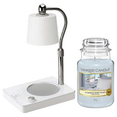 Yankee Candle Ja Candle 大+光控定時器蠟燭加熱器組, 白色(蠟燭加熱器）, 寧靜祥和的地方