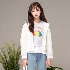 applepink 女童款小熊連帽襯衫 S201