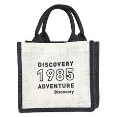 Discovery 輕便棉麻提袋, 亞麻布, 130克, 提把10.5cm, 長22.5*寬13*高20.5cm, 22.5 x 13 x 20.5cm, 1985