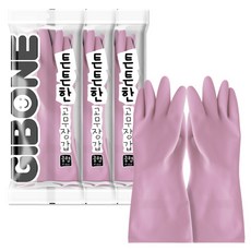 기본에 튼튼한 고무장갑, 체리 퍼플, 중(M), 3세트