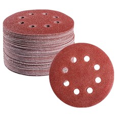 OON 원형 사포 샌딩 페이퍼 8홀 120방 125mm, 50개