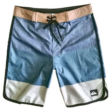 QUIKSILVER 男款沙灘褲, 5%氨綸+95%聚酯纖維, 28碼, 藍灰色