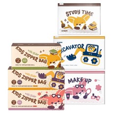 케이맘 유아용 슬라이딩 지퍼백 S 20p + 포크레인 M 35p + 핑크 M 35p 세트, 1세트