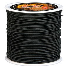 홀리픽 염주줄 팔찌 DIY 만들기 1.5MM x 40M, 블랙, 1개