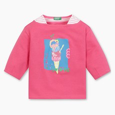 UNITED COLORS OF BENETTON. KIDS 女童款7分冰淇淋T恤 QATS14431