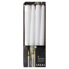SPAAS Candel Festivus細蠟燭 白色, 8支