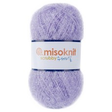 미소털실 펄 수세미실 80g, 41연보라, 1개 41연보라, 1개