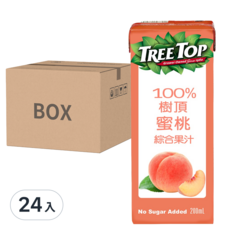 TREE TOP 樹頂 100%蜜桃綜合果汁, 200ml, 24入