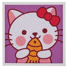 MYTOYS 액자형 귀여운 보석십자수 15 x 15 cm, 붕어빵 고양이, 1개