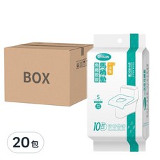 WHIKON 拋棄式馬桶坐墊紙 10張x20包 S號 藍色 一次性馬桶墊 廁所墊, 20包, S