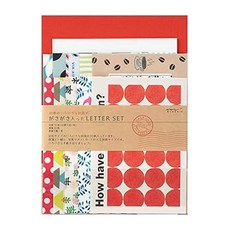 日本MIDORI 10花樣信封信紙組 86763, 混合顏色, 多款設計信紙信封組, 1組