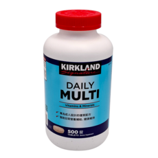 Kirkland 科克蘭 成人綜合維生素錠，500錠，每日Multi 膳食補充錠, 500顆, 1罐