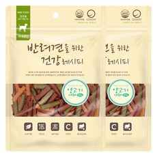 굿데이 반려견을 위한 건강레시피 져키, 혼합맛(양고기/야채), 300g, 2개