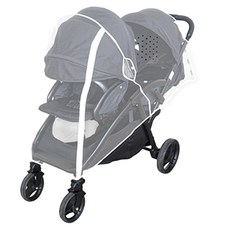 OhBabyLuxury 前後雙人推車雨罩, 加厚15絲 食品級EVA材質, 1個