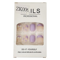 理享家 穿戴甲 立體彩繪款美甲貼片 24片, ZK026, 美甲貼片, 1盒