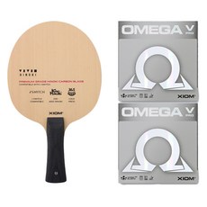 XIOM Vivid FL桌球拍+Omega 5 Pro雙面組, 1組, 黑色
