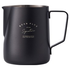 빈플러스 바리스타 라떼아트 스팀피쳐 600ml, 블랙, 1개