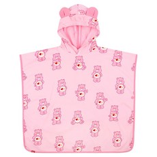 Care Bears兒童款柔軟愛心熊耳朵連帽沙灘巾