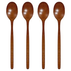 영수산업카멜 옻칠 장미목 원목 숟가락 나무, 4개, 단품 4개, 단품