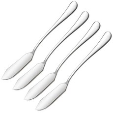 AHOYE 不鏽鋼奶油刀4件組, 奶油刀抹刀, 適用於奶油、果醬、起司, 1組, 單一顏色