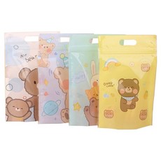 ARTJOY Goodie Bag立式夾鏈袋零食袋 4種*12入+2入 隨機出貨組, 熊先生, 1組