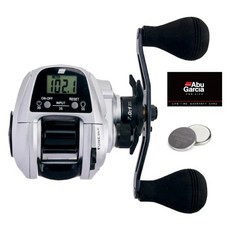 Abu Garcia Pune DLC雙手把H水深測量捲線器右手把, 1613871, 黑色+銀色
