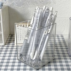 LUCY MARKET 아크릴 연필꽂이 75 x 100 mm, 사각, 3개 사각, 3개