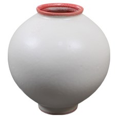 Dalsogum 手工陶瓷擺飾花瓶月壺 粉色雪酪, 1個