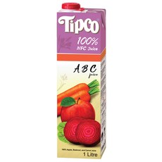 Tipco 100%ABC綜合果蔬汁 1公升-蘋果紅蘿蔔甜菜根綜合果蔬飲, 1L, 1瓶