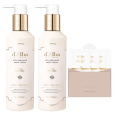 달바 비타 세라마이드 바디 크림 270ml x 2p + 세럼 클렌저 9ml 세트, 1개