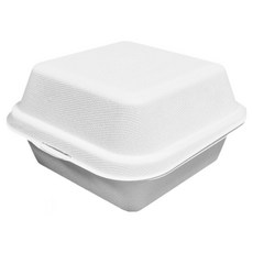 펄프 햄버거 용기 B-003 화이트, 50개, 1개입 50개, 1개입