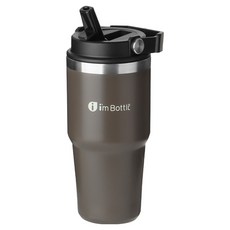 이와이엔스토리 아임보틀 스트로우 보온보냉 텀블러, 모카, 600ml, 1개