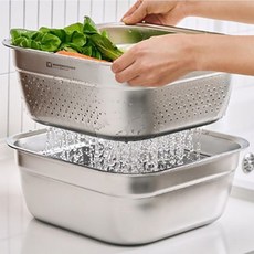 WAGENSTEIGER 304不銹鋼方形洗碗盆2件組 8L, 1組, 單一顏色