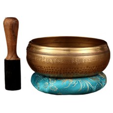 Dimis西藏療癒唱缽 六字真言不空缽 直徑20cm, 1個, 混色