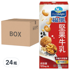 QUAKER 桂格 福樂堅果牛乳, 24瓶, 200ml