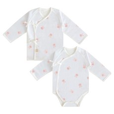BABY&I 幼兒用緹花夏季肚衣+包屁衣套裝